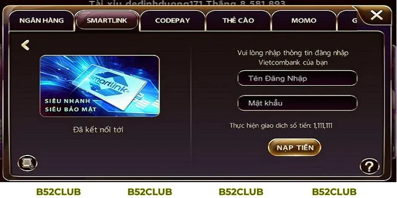 nạp tiền, rút tiền