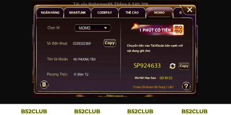 nạp tiền, rút tiền