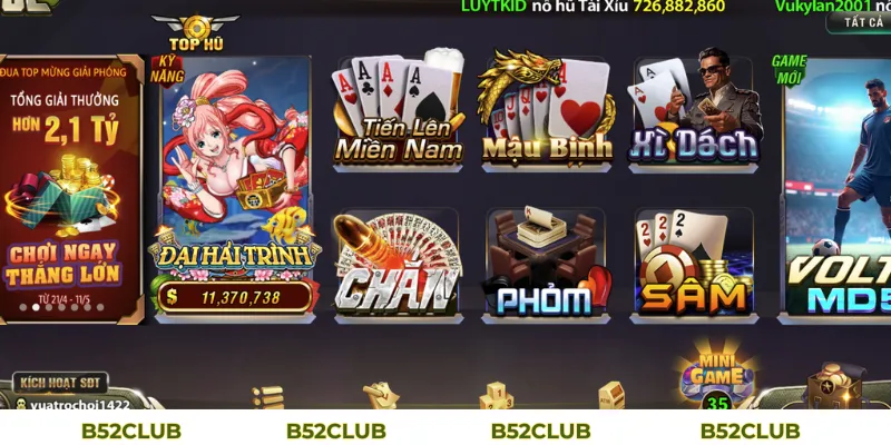 Xoá Tài Khoản B52club